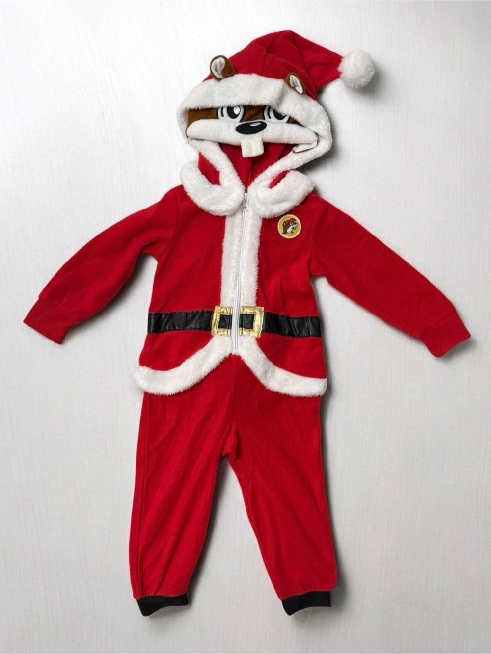 Buc-ee Beaver Santa Suit Costume Pajamas Toddler Size 3T
